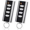 pepape 2 trasmettitori per garage in acciaio standard Entrematic RCU 433-4K, RCU 433-2K, EA433 2KM, EA433 2KS, compatibile con Crawford Normstahl 433,92 Rolling Code Garage telecomando