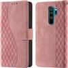 CaseGla Cover per Xiaomi Redmi Note 8 Pro Case PU Pelle Custodia RFID Blocco Kickstand Chiusura magnetica Slot per Schede Portafoglio Flip Custodia per Redmi Note 8 Pro Cover,Rosa