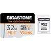 Gigastone [10 x Alta Resistenza] GIGASTONE MLC Micro SD 32 GB, 10x High Endurance, per Telecamera Sorveglianza, Gopro, Dashcam, Lettura fino a 95 MB/s. Per video 4K, U3 V30 C10 + Adattatore SD