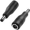 XMSJSIY DC 7,4 mm x 5,0 mm a 5,5 mm x 2,5 mm Power Converter adattatore spina convertitore DC 5,5,2,5 mm femmina a DC 7,4 o 5,0 mm maschio per laptop - 2 pezzi