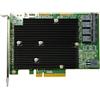 ROSE RAIN Scheda SAS HBA compatibile con LSI 9300-16i IT Mode PCIe SATA, supporto SAS Expander, 16 porte 12Gbps PCIe 3.0 x8, controller HBA con 4x SFF-8643 interni, per NAS ZFS TrueNAS unRAID