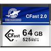 THREE COLOUR DOGFISH Dogfish Scheda di Memoria CFast 2.0 da 64GB per Cinema 4K RAW, Velocità di lettura fino a 525 MB/s per Videomaker Professionali, Compatibile con Fotocamere Digitali e Videocamere Fotografiche