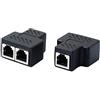 SinLoon Cavo splitter jack per telefono RJ11 femmina a 2 femmine 6P6C, accoppiatore telefonico in linea, adattatore di estensione per fax fisso (da 1 a 2)