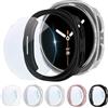 SOLOLUP 5+5 Pezzi Rigide PC Custodia+Pellicole Protettive per Samsung Galaxy Watch 8 Caso 40mm Donna Uomo,Copertura Completa Hard PC Antigraffio Custodia HD Vetro Temperato Pellicola per Samsung Watch 8 40mm