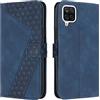 OKZone Cover per Samsung Galaxy A12/M12, Custodia in Pelle Samsung A12 4G/M12 4G/F12 4G, Cover a Libro Galaxy A12 4G/M12 4G/F12 4G Magnetica Portafoglio Folio PFlip Caso con Wallet Case Cover (Blu)