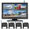 Rimoody Senza Fili Digitale Telecamera Posteriore Kit con 10.1 Pollici IPS Monitor,4 Telecamera IP68 Impermeabile,Visione Notturna,Image Flip,Loop Video,per Camion Camper Rimorchi Pickup Furgoni Autobus