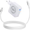 AKELON Caricatore USB C 100W, AKELON GAN Alimentatore PD 3.0 per MacBook Air, MacBook Pro, iPhone 15 14, iPad Pro, Samsung Galaxy S24 S23 Ultra, Chromebook, Lenovo, HP, ASUS, DELL Laptop, 2M USB C Câble