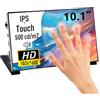 GeeekPi 10.1 Inch Capacitive Touchscreen Monitor for Raspberry Pi,1024x600 IPS LCD Display with Dual-Speaker,HDMI Portable Monitor for Raspberry Pi 5/Pi 4B/3B+/3B/Zero/400,Win11/10/8,BPi M5/M2 Zero