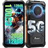 FOSSiBOT F110Pro 5G-10000mAh Rugged Smartphone, 128dB Altoparlante Telefono Indistruttibile, MediaTek Dimensity 6300+, 20GB+128GB/2TB Android 15 cellulare 6.75, 50MP AI Fotocamera, 5G Dual SIM