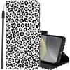 Lonrapa Cover per Xiaomi Redmi Note 14 4G Custodia in PU Pelle Portafoglio per Redmi Note 14 4G Fiori Colorati Motivo Bello a Libro Flip Caso con Magnetica TPU Antiurto Protettiva Cover - Leopardo