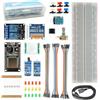Ulegqin ESP32 Starter Kit di base con ESP32 Scheda di sviluppo, 0.96″OLED, sensori, moduli di visualizzazione su scheda Breadboard Compatibile con Arduino