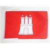 AZ FLAG Bandiera Amburgo 45x30 cm - Bandierina Land Di Hamburg - Germania 30 x 45 cm Cordicelle