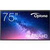 Optoma 5753RK lavagna interattiva 190,5 cm (75") 3840 x 2160 Pixel Touch screen [H1F0C0OBW101]