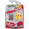 Pokémon Pikachu & Ferkuli Battle - Set di minifigure, 5 cm
