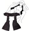 HAZURE 1 set di set sportivi per esercizi per gambe yoga in nylon nero per esercizi per le gambe