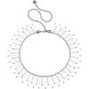 CHIC DIARY Cintura a catena con brillantini con nappa di strass, cintura decorativa per abito, catena a vita, argento, Taglia unica