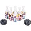 ODS - Bing, Bowling Set Giocattolo per Bambini, Set con 6 Birilli e 2 Palle con Porta birilli, Altezza 20 cm, Età Consigliata +10 Mesi