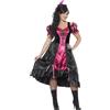 SMIFFYS Costume Curves Sassy Saloon, rosa, con abito e fermacapelli in piume Halloween