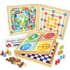 Jeujura - Cofanetto Classici Piccoli Cavalli Oca Signore marelle-yams-421-50 Regole-4 Vassoi da Gioco e pedine in Legno-2 a 6 Giocatori, 8119, White