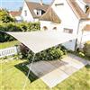 HAIKUS Tenda a vela rettangolare 2 x 5 m, 5 x 2 m HDPE, traspirante, resistente, 98% protezione dai raggi UV per esterni, giardino, terrazze (bianco)