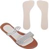 CIATBYYJ 1 paio di solette antiscivolo da donna, autoadesive per tacchi alti, solette morbide per sandali (beige Sevens: 37-38)