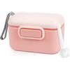Aolso Dispenser Latte in Polvere, 400ML Dispenser per latte in polvere, Contenitore per Latte in Polvere Portatile, Contenitore Latte in Polvere con Cucchiaio, Ermetico per Latte in Polvere (Rosa)