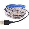 Vrabocry Striscia LED USB DC 5V SMD 3528 Rosa 5 m/16,4 piedi 300 LED Striscia LED con cavo USB, retroilluminazione per TV, desktop, laptop, illuminazione per cucina, illuminazione a corda, non