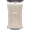 WoodWick candela grande profumata con stoppino scoppiettante | Fumo di Legna (Wood Smoke) | Durata Fino a 130 Ore