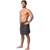 ZOLLNER Kilt da sauna da uomo- grigio - misura L/XL - sensibile sulla pelle e assorbente - cotone - con elastico e chiusura a strappo - lavabile a 60°C - Certificato OEKO TEX (R)