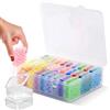 ZHOUSTOU 30 Pezzi Piccole Scatole Plastica Trasparente con Coperchio 5,5 x 5,5 x 2cm Mini Contenitori Portaoggetti per Organizer Perline Gioielli e Oggetti Artigianali