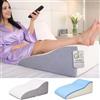 Ritalia CUSCINO CUNEO GAMBE Cuscino alza gambe per circolazione | Cuscino ortopedico per elevazione gambe in Memory Foam | Federa traspirante lavabile