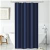 LUKDUNG Tenda da bagno in poliestere, 100 x 200 cm, anti muffa per bagno, tenda da doccia in tessuto, impermeabile, lavabile, Shower Curtain con 7 ganci blu navy