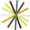 Aerzetix - Set di 7 Cerniere Lampo a Spirale N°5 55cm separabili con cursore - in Metallo Nylon Poliestere - Colore Misto - per Cucito Artigianato creazioni Tessili