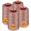 New brothread - 28 Opzioni - 4 Grandi Bobina di 5000M per tutti gli usi Filo da Cucito in Poliestere 40S/2 (Tex27) per Cucito, Quilting, Patchwork, Serger e Overlock - Antique