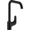 hansgrohe Focus M41 Miscelatore monocomando da cucina 260, 1 getto, nero opaco, 31820670