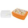 Nerthus FIH 1225 lunch box bambino leoni con divisore e forchetta scatola pranzo riutilizzabile ideale per la scuola