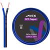 JAVEX Cavo per altoparlanti [2x1.31mm2] 16AWG [Rame senza ossigeno 99,9%] Rame incagliato, Blu/Nero, Cavo per sistemi Hi-Fi, Amplificatori 100FT [30.5m]