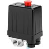 QWORK® 4 Fori pressostato compressore aria, pressostato compressore 220V, per compressori d'aria