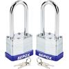 SEPOX - Lucchetto di sicurezza laminato, impermeabile, 40 mm, con 2 chiavi