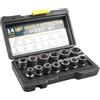 GOMETY Set di 14 pezzi per la rimozione dei dadi, a spirale, con adattatore esagonale, set di viti e dadi arrugginiti danneggiati (6,35-19 mm)