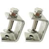 Hozzwhoo Mini morsetti a C da 47 mm in acciaio inox per il montaggio, set di 4 morsetti a U resistenti per la lavorazione del legno, con apertura stabile e ampia ganascia e cuscinetti protettivi per