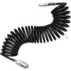 LNSYSNS Tubo Compressore Aria 6m PU Nero Ø 5x8mm Raccordo 1/4 Europeo | Diametro Interno 5mm ed Esterno 8mm, Raccordo Rapido 1/4, Max 10 Bar, -20°C a 60°C, Anti-Usura, per Compressori