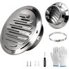 COEWUR Griglia di Ventilazione Rotonda 200 mm Griglia Ventilazione Inox Griglia per cappa aspirante con rete anti-insetti per Cappa Cucina Caminetto Condotto