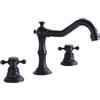 Weirun Rubinetto miscelatore vintage a 3 fori per lavabo a doppia maniglia diffuso per lavabo da bagno rubinetto per vasca da bagno, montaggio su piano, 20,3 cm, 2 maniglie, 3 fori, rubinetto per vasca da