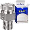 MONTERAL Automatico Valvola Sfiato Termosifone Ø 1/8 - Valvole Sfiato Termosifoni è Realizzata in Robusto Ottone Nichelato - Garanzia di 10 Anni - MONTERAL