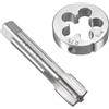 Unifizz M16 x 0,75 mm Set di maschi e matrici metrici, filettatura a macchina con matrice per filettatura rotonda, kit per riparazione di dadi e bulloni