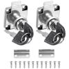 PATIKIL 2Pz Serratura Cassetti Chiavi, Serratura Desktop Acciaio Lega Lunghezza 7/8 3/4 Dia Cilindro Cam Serrature per Cassetti File Rv Sostituzione Conservazione, Argento