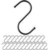 Your Day Mate Ganci S per appendere, 24 pezzi, in nero, ganci in metallo per aste fino a Ø 32 mm, lunghezza 85 mm, s-hook cucina, appendiabiti, garage, pentole, tazze, crochet per appendere, uncino per cucina