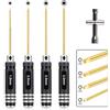 Gruiqrd Set di 4 cacciaviti esagonali, kit di 4 cacciaviti esagonali a brugola, con bussole a croce, per auto, barca, drone, elicotteri multiasse (1,5 mm, 2,0 mm, 2,5 mm, 3,0 mm)