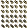QUARKZMAN 36 Pcs Mini Pomelli Tondi, 5mm Piccole Maniglie Per Cassetti, Pomelli Per Ante Armadio Cassettiera Scatole Gioielli Astucci Regalo, Bronzo